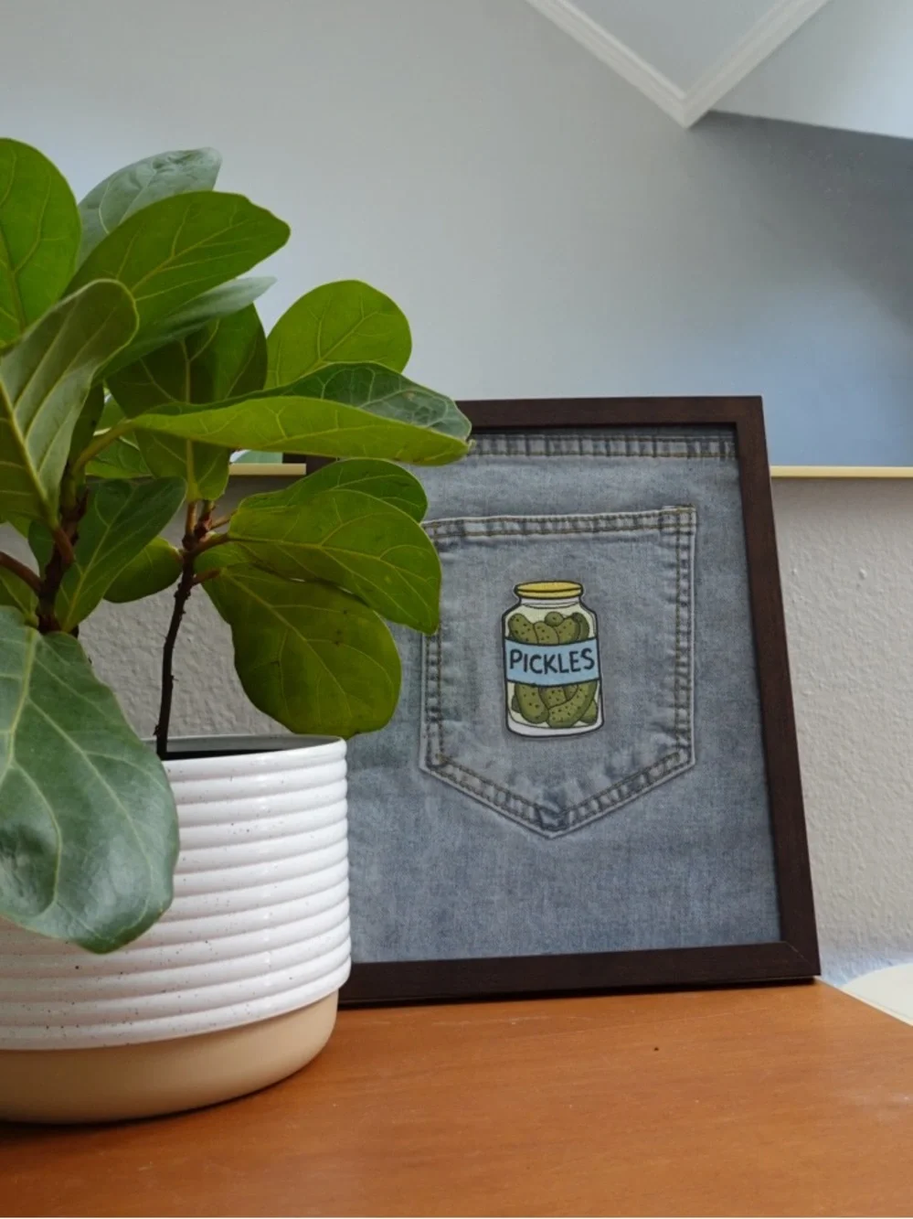 Pickles Jar Wall Art - Framed Home Wall Decor